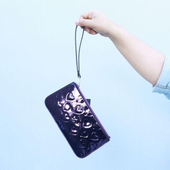 NEW Marc by Marc Jacobs Mirror Heart Wristlet Wallet - Picture 1 of 6